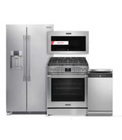 Combo Frigidaire Pro: Refrigeradora + Cocina + Microondas + Lavaplatos