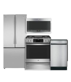Combo G.E: Refrigeradora + Cocina + Microondas + Lavaplatos